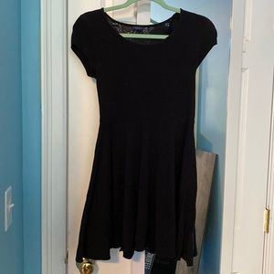 Black Aeropostale lace back dress